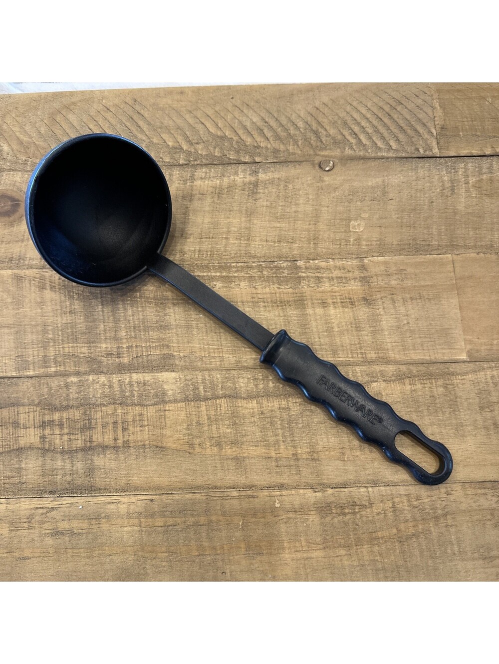 FARBERWARE NYLON PLASTIC DEEP  BLACK LONG LADLE COOKING SERVING SOUP  UTENSIL